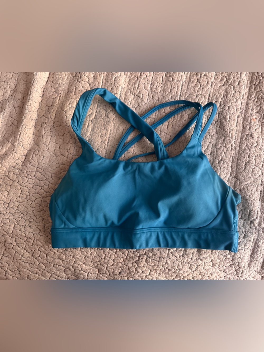 Athleta Teal Strappy Sports Bra - size M